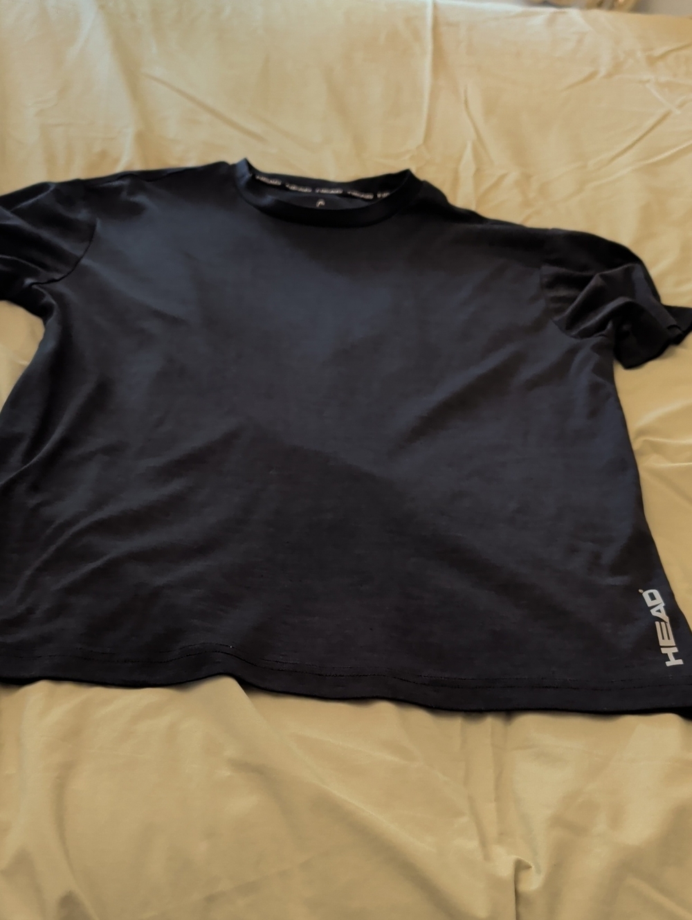 HEAD Men's Black Short-Sleeve Crew Neck Tee with Side Logo